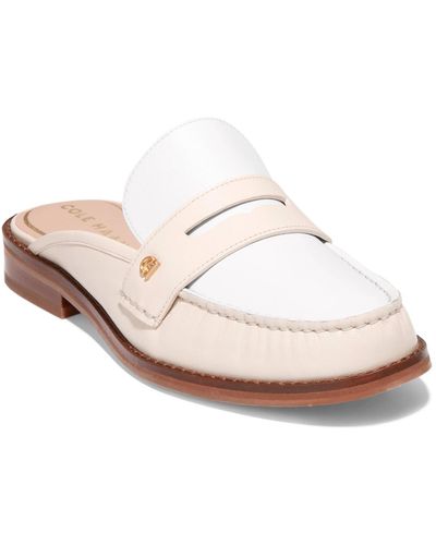 Cole Haan Lux Pinch Penny Mule Flats - White
