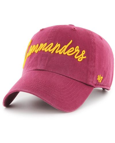 '47 Washington Commanders Vocal Clean Up Adjustable Hat - Pink
