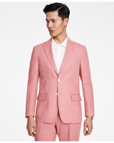 Tommy Hilfiger Modern-fit Linen Sport Coat - Pink