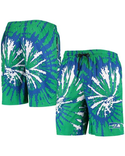 FOCO College Seattle Seahawks Retro Static Mesh Lounge Shorts - Green
