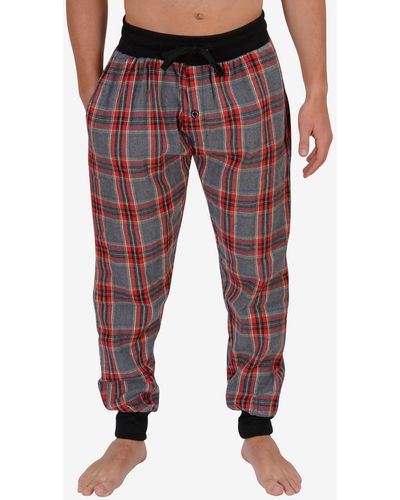 Members Only Flannel jogger Lounge Pants - Red