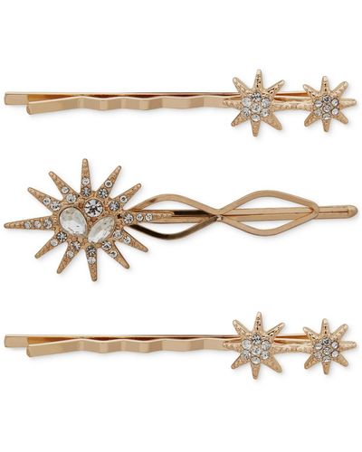 Lonna & Lilly 3-pc. Gold-tone Crystal Star Bobby Pin Set - White