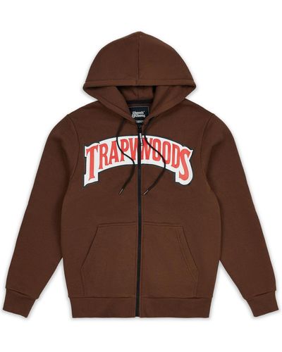 Reason Trapwoods Full Zip Hoodie - Brown