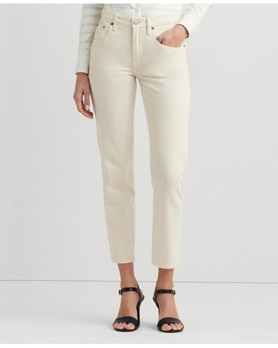 Lauren by Ralph Lauren Mid-rise Tapered Jeans - Natural