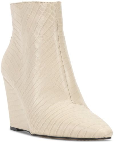 Vince Camuto Teeray Pointed-toe Wedge Booties - Natural