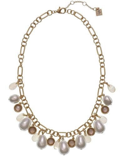 Laundry by Shelli Segal Shakey Pearl Necklace - White