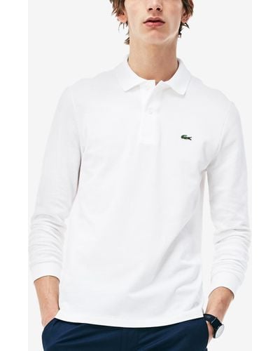 Lacoste Classic Fit Long-sleeve L.12.12 Polo Shirt - White