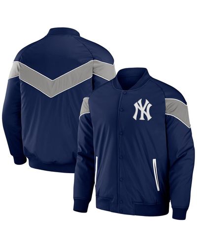 Fanatics Darius Rucker Collection By New York Yankees Baseball Raglan Full-snap Jacket - Blue