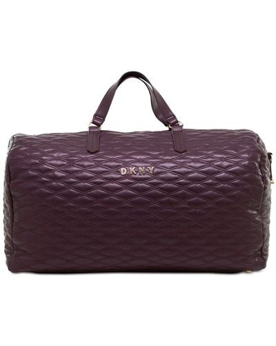 DKNY Allure Quilted Barrel Duffle Large - Purple