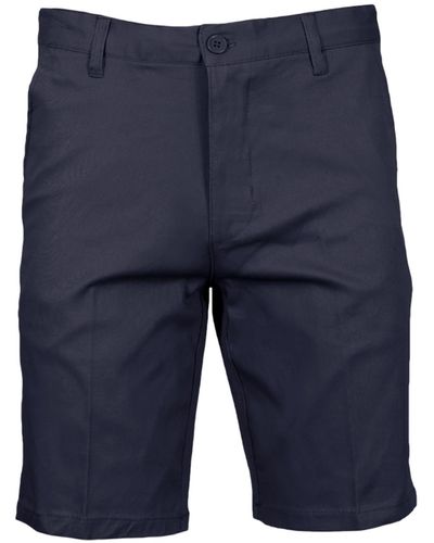 Galaxy By Harvic Slim Fitting Cotton Flex Stretch Chino Shorts - Blue