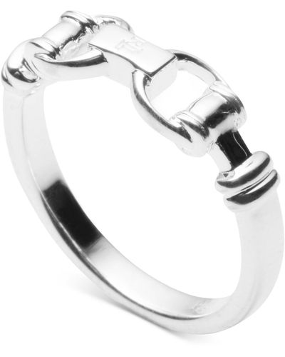 Ralph Lauren Lauren Horsebit Statement Ring - White