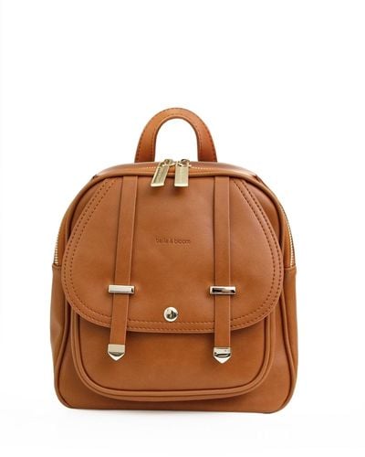 Belle & Bloom Camila Leather Backpack - Brown