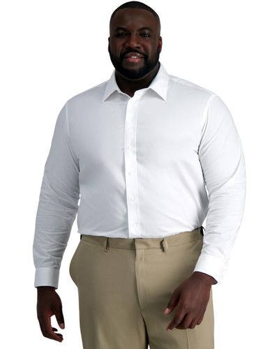 Haggar Big & Tall Smart Wash Classic Fit Dress Shirt - White