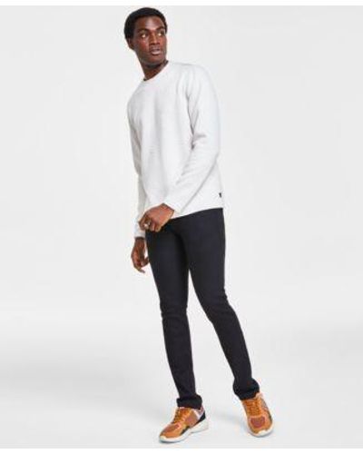 Guess Crewneck Sweater Slim Tapered Fit Jeans - White