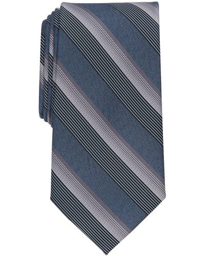 Perry Ellis Preston Classic Stripe Tie - Blue
