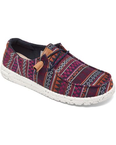 Hey Dude Wendy Baja Slip-on Casual Moccasin Sneakers From Finish Line - Purple