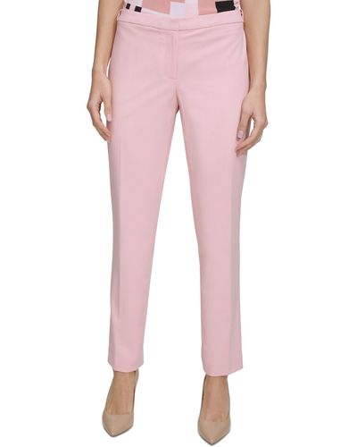 Calvin Klein Mid-rise Slim Ankle Pants - Pink
