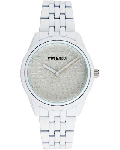 Steve Madden Rubberized Bracelet Watch - Gray
