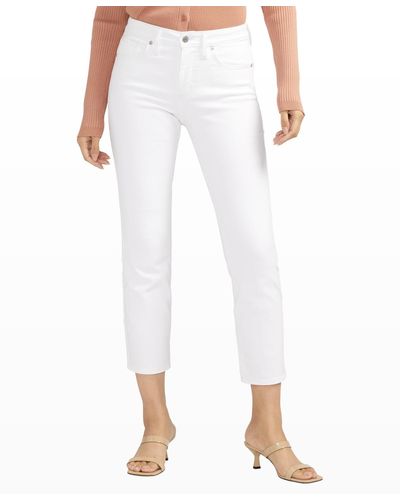 Silver Jeans Co. Isbister High Rise Straight Leg Jeans - White