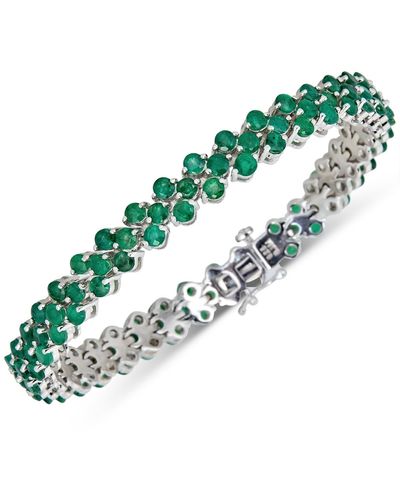 Macy's Sapphire Cluster Multirow Bracelet (11-1/10 Ct. T.w. - Green