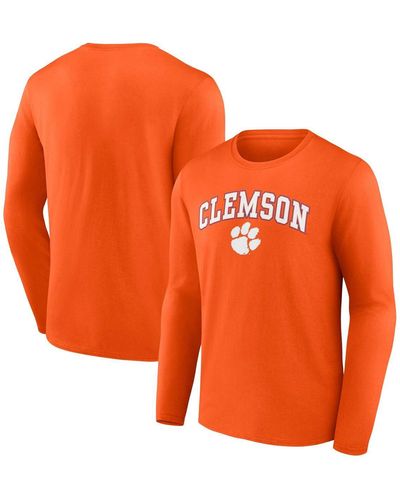 Fanatics Clemson Tigers Campus Long Sleeve T-shirt - Orange