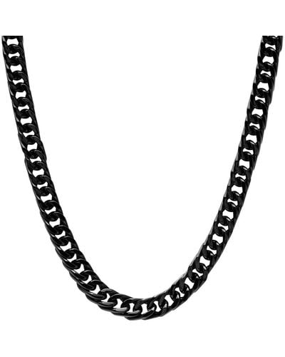 Macy's Simple Curb Link Chain Necklace - Black