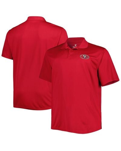 Fanatics San Francisco 49ers Big And Tall Birdseye Polo Shirt - Red