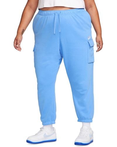 Nike Plus Size Club Cargo Sweatpants - Blue