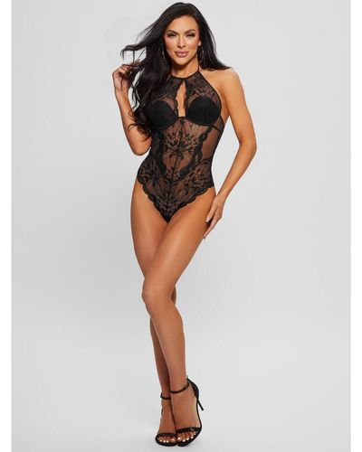 Guess Vesna Lace Bodysuit - Black