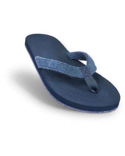 indosole Flip Flops Recycled Pable Straps - Blue