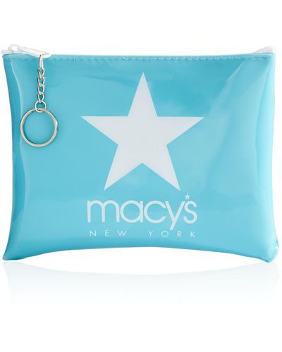 Macy's Dani Accessories Turquoise Star Cosmetics Travel Case - Blue