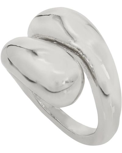 Robert Lee Morris Sculpted Bypass Cocktail Ring - White