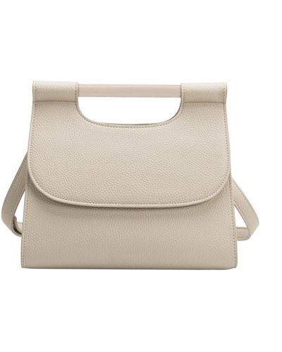 Melie Bianco Nancy Medium Faux Leather Crossbody Bag - Natural