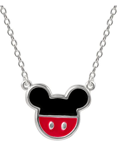 Disney Mickey Mouse Enamel Pendant Necklace - Pink