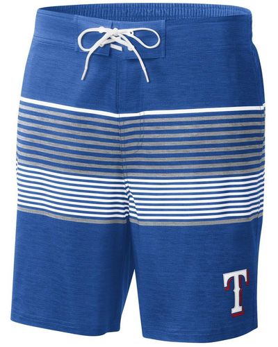 G-III 4Her by Carl Banks Texas Rangers Coastline Volley Swim Shorts - Blue