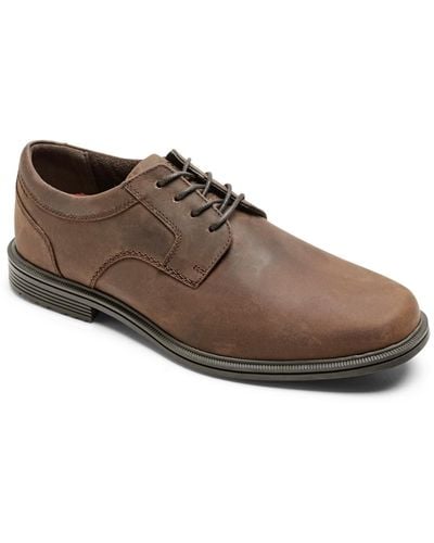 Rockport Robinsyn Water-resistance Plain Toe Shoes - Brown