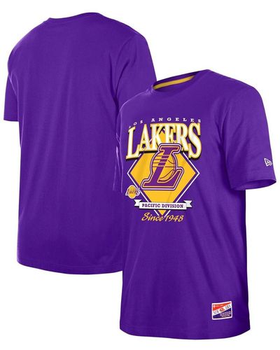 KTZ Los Angeles Lakers Throwback T-shirt - Purple