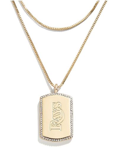 WEAR by Erin Andrews X Baublebar Tampa Bay Rays Dog Tag Necklace - Metallic