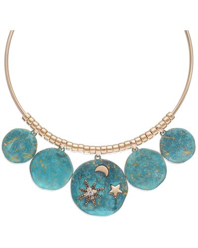 Robert Lee Morris Celestial Patina Wire Necklace - Blue