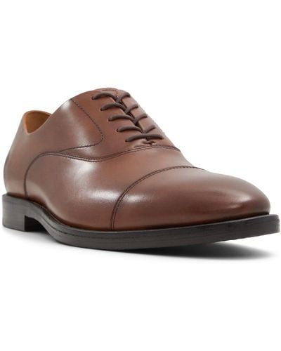 Brooks Brothers Carnegie Lace Up Oxford Dress Shoes - Brown
