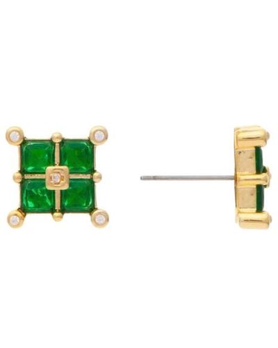 Rivka Friedman Emerald Crystal Square Cluster Stud Earrings - Multicolor