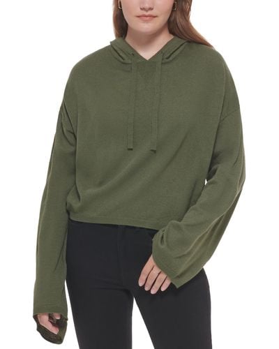 Calvin Klein Petite Pullover Hoodie - Green