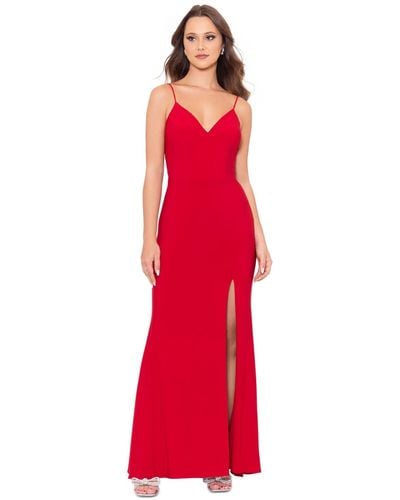 Xscape Long V Ity Low Knot Back - Red