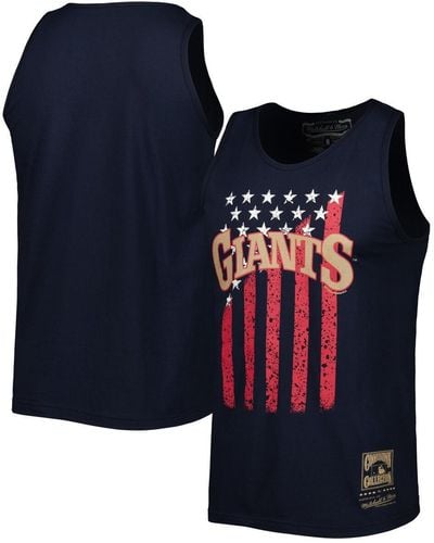 Mitchell & Ness San Francisco Giants Cooperstown Collection Stars And Stripes Tank Top - Blue