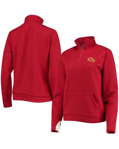 Gameday Couture Iowa State Cyclones Embossed Quarter-zip Jacket - Red