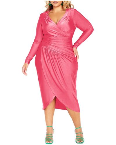 City Chic Plus Size Marissa Dress - Pink
