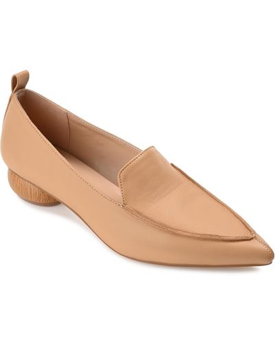 Journee Collection maggs Pointed Toe Loafers - Natural