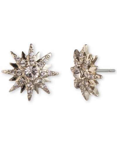 Givenchy Crystal Star Cluster Stud Earrings - Metallic