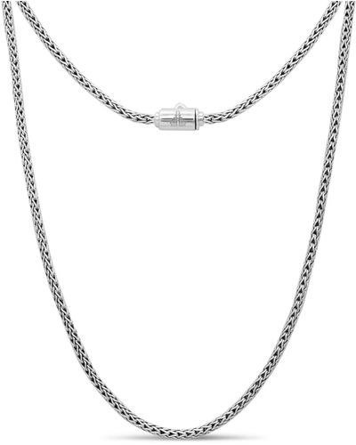 DEVATA Dragon Bone Round 2.5mm Chain Necklace - Metallic