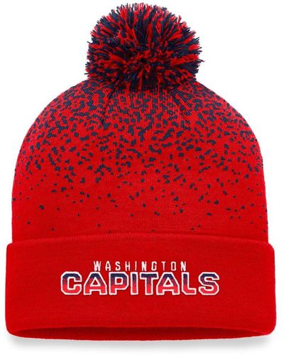 Fanatics Washington Capitals Iconic Gradient Cuffed Knit Hat - Red